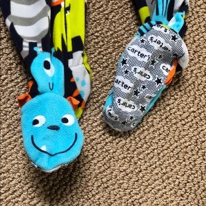 Carter's Pajamas - Carter’s 3T Monster footed zipper sleeper EUC Carter's Pajamas - Carter’s 3T Monster footed zipper sleeper EUC
